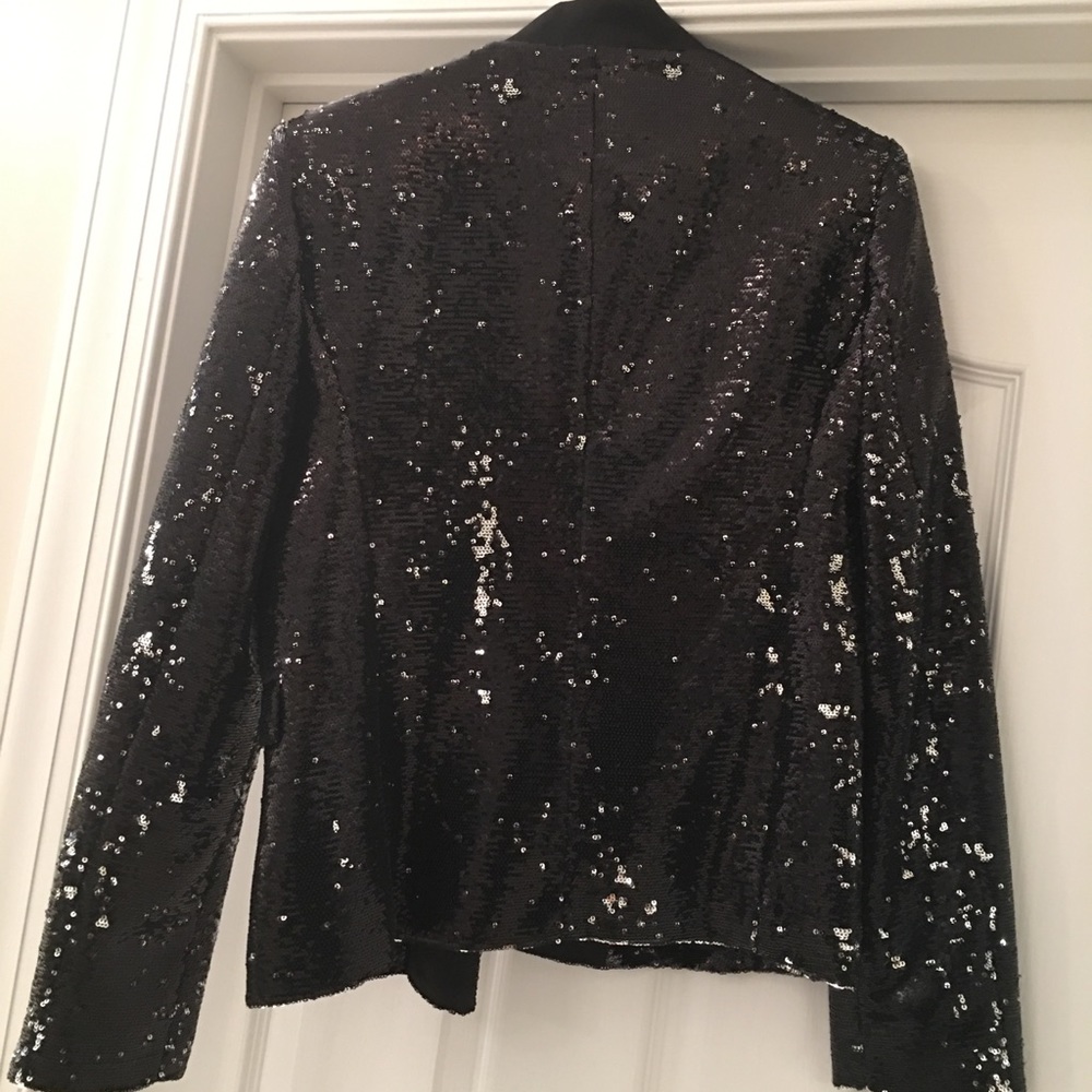 NWT Maje black sequin tuxedo jacket - Picture 9 of 13